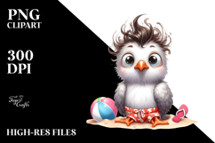 Funny Baby Dove Beachwear | Confused Goofy Teeth | Product Image 2