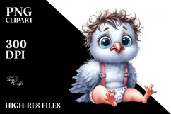 Funny Baby Dove Beachwear | Confused Goofy Teeth | Product Image 2