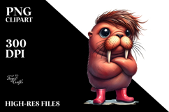 Baby Walrus Rain Boots | Sublimation Clipart Product Image 2