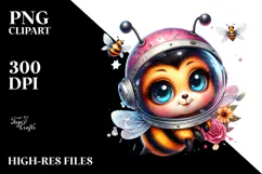 Cute Baby Bee with Punk Look PNG Product Image 2