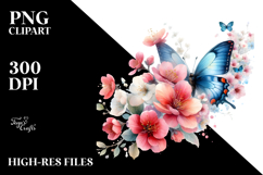 Butterfly made of Spring Flowers PNG Product Image 2