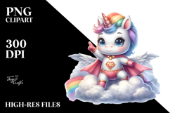 Baby Unicorn Watercolor Hero Pose Product Image 2