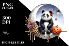 Panda Dressed for Halloween, Festive PNG Product Image 2