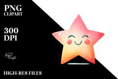Very Simple Smiling Star PNG Product Image 2