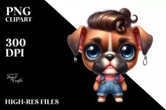 Standing Baby Boxer Caricature-Like Product Image 3
