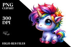 Whimsical Baby Unicorn PNG Product Image 2