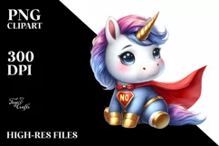Baby Unicorn Watercolor Hero Pose Product Image 1
