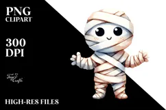 Funny Mummy Watercolor, PNG Product Image 2