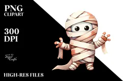 Funny Mummy Watercolor, PNG Product Image 2