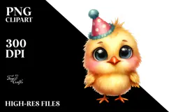 Baby Chicken Party Hat | Sublimation Clipart Product Image 2