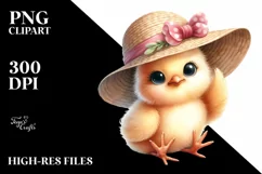 Baby Chick Sun Hat | Thoughtfull Goofy Smile | Sublimation Product Image 1