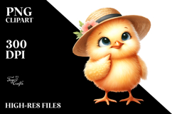Baby Chick Sun Hat | Thoughtfull Goofy Smile | Sublimation Product Image 2