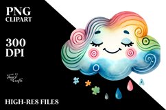 Simple Smiling Cloud PNG Product Image 2