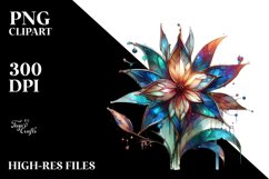 Abstract Lobelia Watercolor Splash Product Image 3