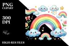 Cute Rainbow Sun PNG Product Image 2