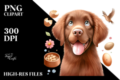 Happy Cartoon Chesapeake Bay Retriever Baby PNG Product Image 2