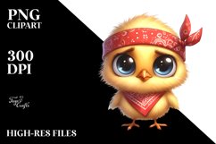 Watercolor Funny Baby Chick Standing | Clipart Product Image 1