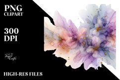 Vibrant Lavender with Metallic Insertions PNG Product Image 3