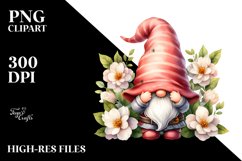 Cute Gnome with Jasmine PNG Product Image 2