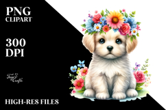 Cute Flower Crown Puppy, 20 oz Tumbler Product Image 2