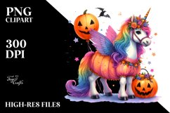 Halloween Unicorn Pumpkin | Sublimation | Clipart Product Image 1