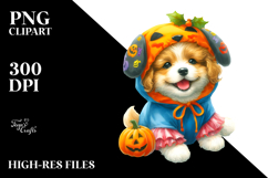 Boho Witch and Cat Halloween Clipart Product Image 2