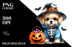 Boho Witch and Cat Halloween PNG Product Image 2