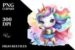 Colorful Unicorn as Hero PNG Product Image 1