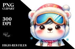 Expressive Polar Bear PNG Product Image 1