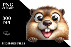 Crazy Groundhog Watercolor | Sublimation | Clipart Product Image 2