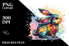 Colorful Bunny in , PNG Product Image 2