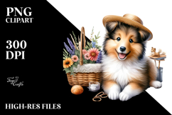 Watercolor Baby Collie with Big Eyes PNG Product Image 2