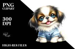 Cute Japanese Chin PNG Product Image 2
