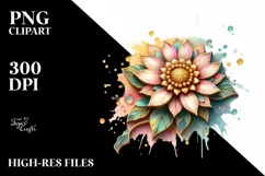 Glossy Wooden Sunflower PNG Product Image 1