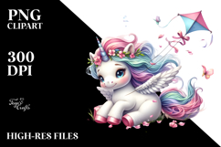 Spring Baby Unicorn | Sublimation | Clipart Product Image 2