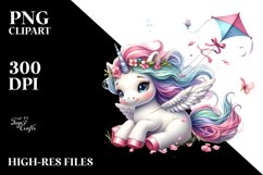 Spring Baby Unicorn | Sublimation | Clipart Product Image 1
