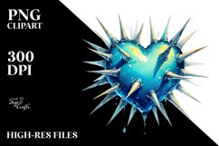 Watercolor Heart Art, PNG Product Image 2