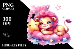 Resting Lion Star PNG Product Image 2