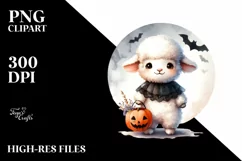 Cute Lamb in Halloween Costume, High-Res PNG Product Image 3