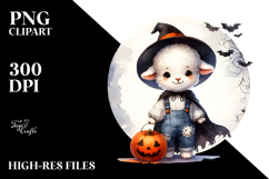 Cute Lamb in Halloween Costume, High-Res PNG Product Image 2