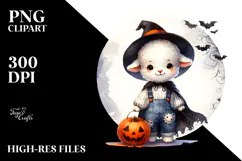 Cute Lamb in Halloween Costume, High-Res PNG Product Image 2