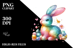 Colorful Pastel Bunny Made of PNG Product Image 2