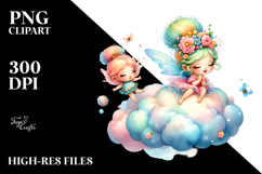 Cute Fairy Cloud Puff | Sublimation | Clipart Product Image 2
