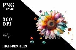 Watercolor Luxury Flower Love Splash Clipart Product Image 1