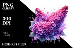 Glossy Lilac Watercolor Clipart Product Image 3