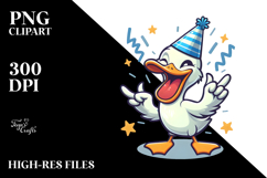Silly Cartoon Duck with Party Hat Product Image 2