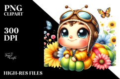 Colorful Caterpillar Aviator | Sublimation | Clipart Product Image 2