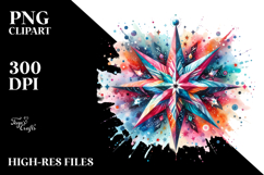Colorful Flowers and Crown of Stars Clipart Product Image 2
