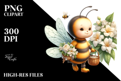 Detailed Whimsical Baby Bee PNG Product Image 2