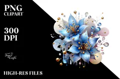 Shiny Lobelia, Watercolor PNG Product Image 2